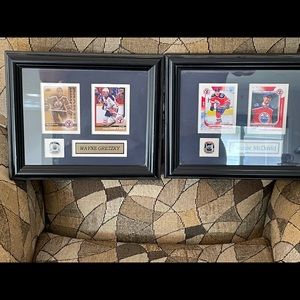 Gretzky and McDavid memorabilia. Larger poster size framed as well. Pristine